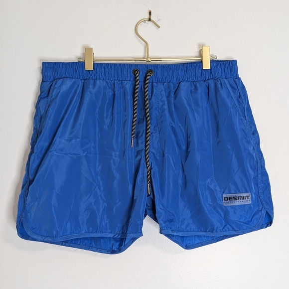 Desmiit XXL Blue‎ Swim Trunks w/ 4.5" Inseam - Picture 1 of 10